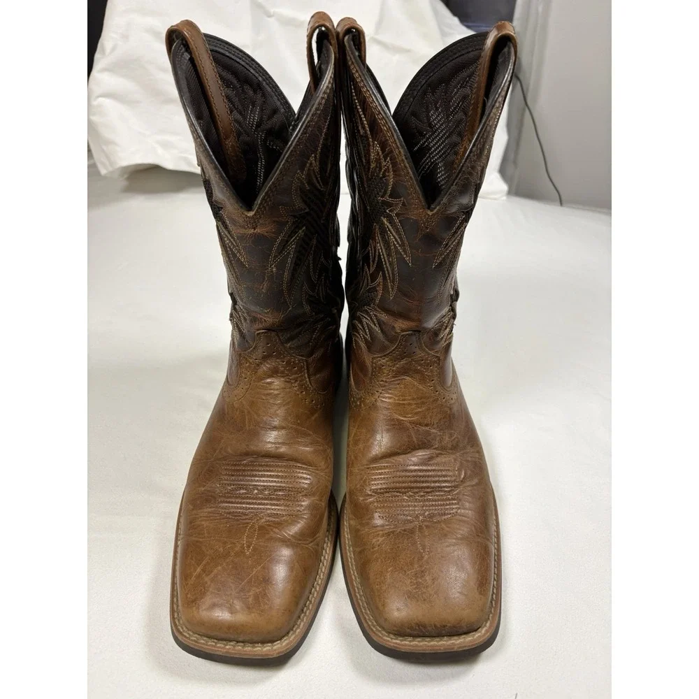 Ariat Sport Cool VentTEK Western Cowboy Boots Mens 9.5D Wide Square Toe 10031446